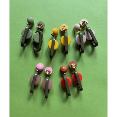 Milanese designer's resin earrings & pierces