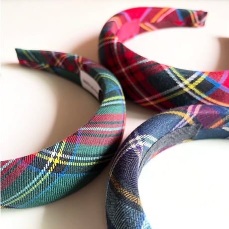 Sicilian hair band tartan check_3 types
