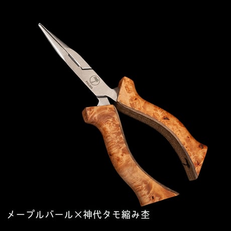 山形の『With Buddy HANDMADE WORKS』さんとのコラボ “スプリットリングプライヤーウッドグリップカスタム（Sサイズ ）”