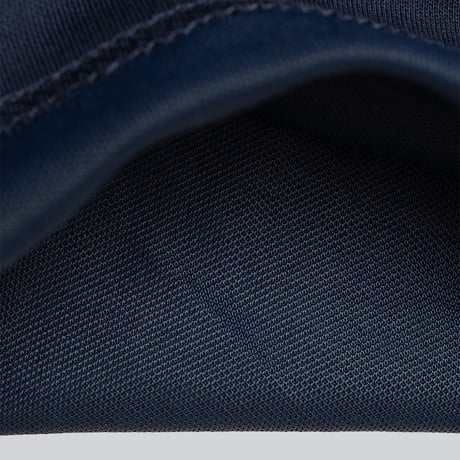 [6/1再入荷] "定番パームスロゴ" Tシャツ ネイビー｜コットン × 機能素材のダブルフェイスクロスボディ