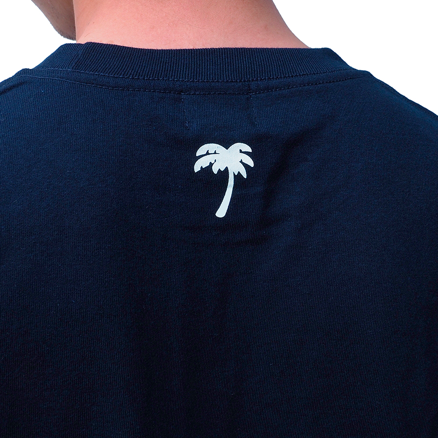定番！パームスロゴ ロングスリーブTシャツ ネイビー（5.6オンス