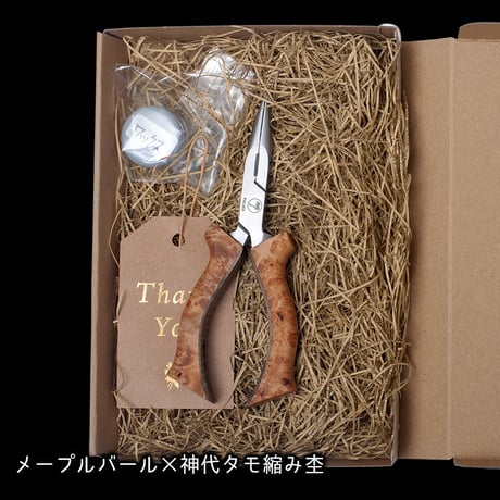 山形の『With Buddy HANDMADE WORKS』さんとのコラボ “スプリットリングプライヤーウッドグリップカスタム（Sサイズ ）”