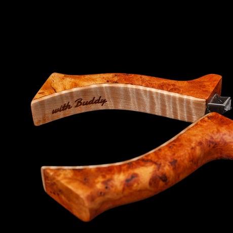 山形の『With Buddy HANDMADE WORKS』さんとのコラボ “スプリットリングプライヤーウッドグリップカスタム（Sサイズ ）”