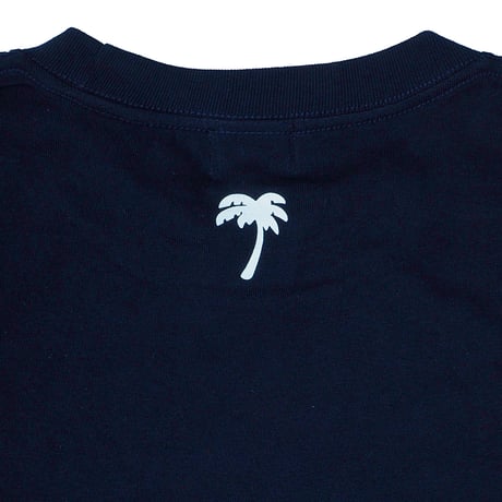 [6/1再入荷] "定番パームスロゴ" ロングスリーブTシャツ ネイビー｜5.6オンスヘビーウェイトコットン