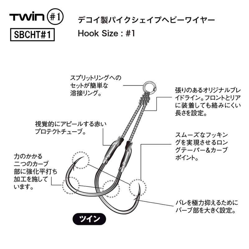 タックル整理の為出品しますパームス　スローブラッドキャスト　フック　セット　【ショアスロー　キジハタ】