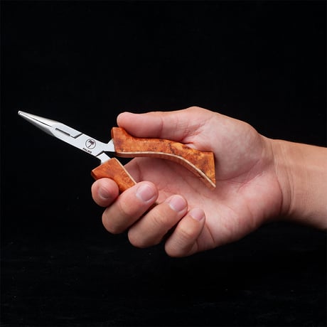 山形の『With Buddy HANDMADE WORKS』さんとのコラボ “スプリットリングプライヤーウッドグリップカスタム（Sサイズ ）”