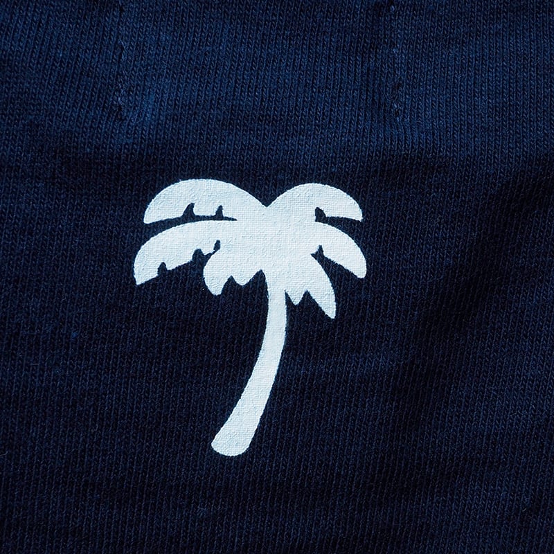 Aooo ロゴロングスリーブTシャツ ネイビー Mサイズ ロンT 定番！パームスロゴ ロングスリーブTシャツ ネイビー（5.6オンス