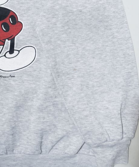 80-90's Walt Disney Production "Mickey Mouse" Crewneck Sweatshirts