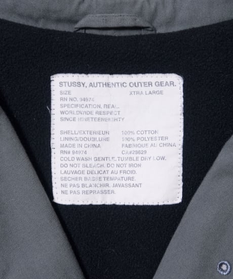 90-2000's Stussy Authentic Outer Gear Military Jacket XL