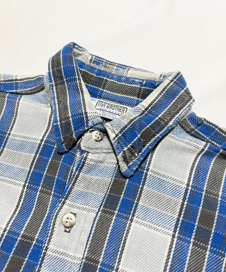 80's FIVE BROTHER Heavy Flannel Shirts L