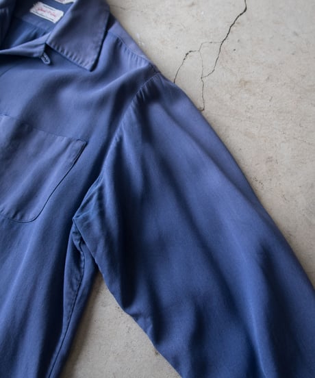 50-60's Stradivari Gabardine Shirts M