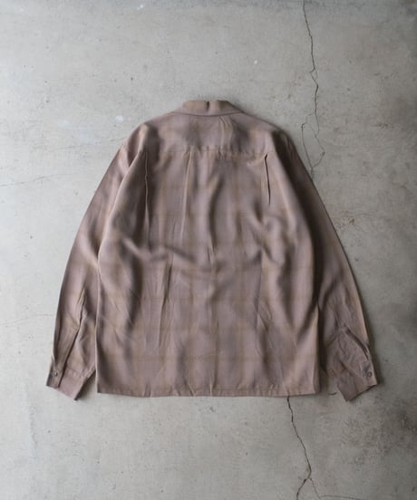 60's Da Vinci Shadow Check Shirts M