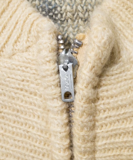 60's Sears Wool / Mohair Mixed Zip-Up Cardigan M