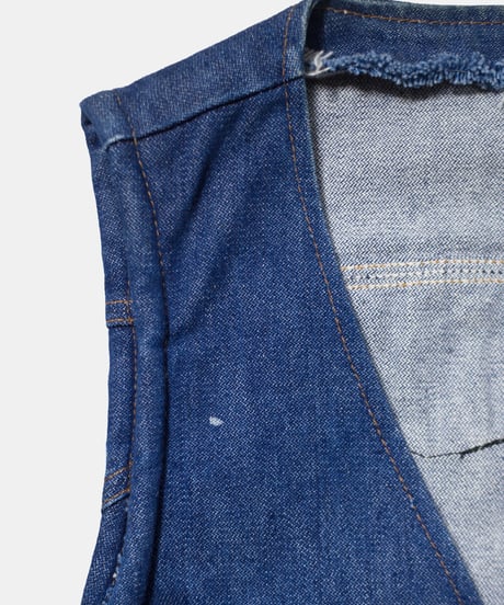 80's Wrangler Customized Denim Vest "Motorcycle"