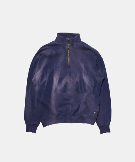 80-90's Russell Sun Faded Half Zip Pullover XL