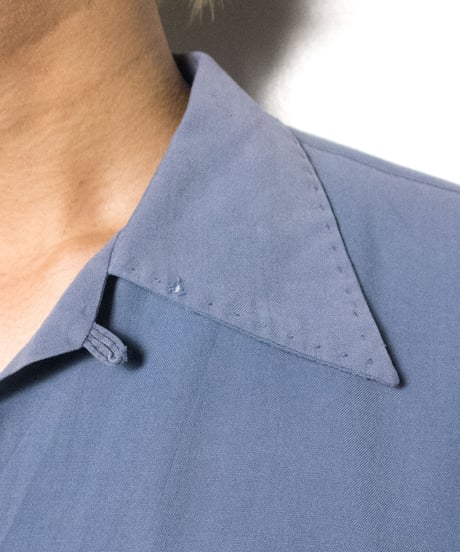 50's Daily Double Open Collar Rayon Shirts M