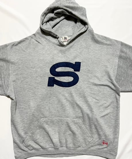 '95 STUSSY "S" Felt Logo Hoodie XL