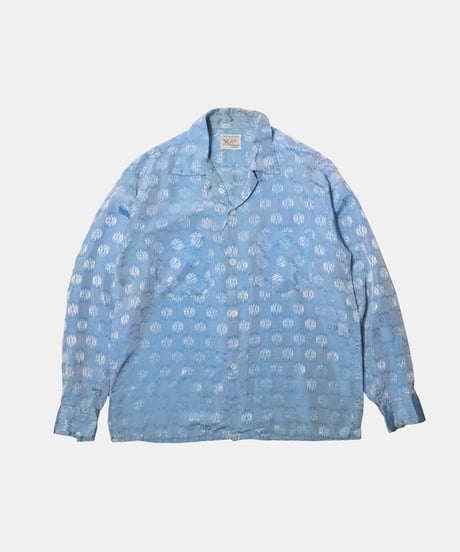 50's Dilido Open Collar Shirts M