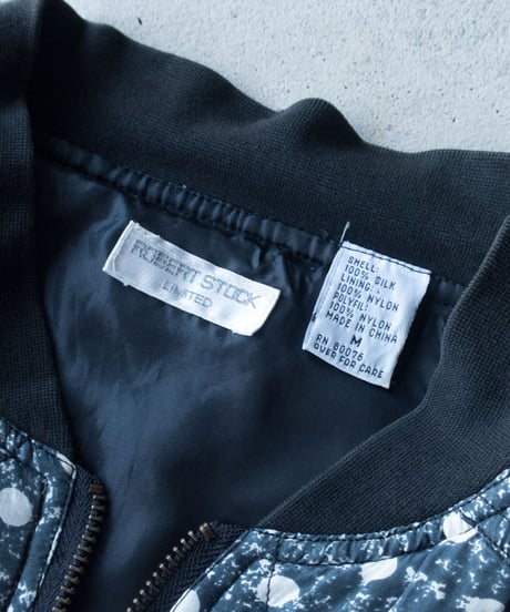 90-2000's ROBERT STOCK Quilting Silk Jacket M