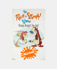 92's Nicktoons The Ren & Stimpy Show Poster "Happy, Happy! Joy, Joy!" 81×53