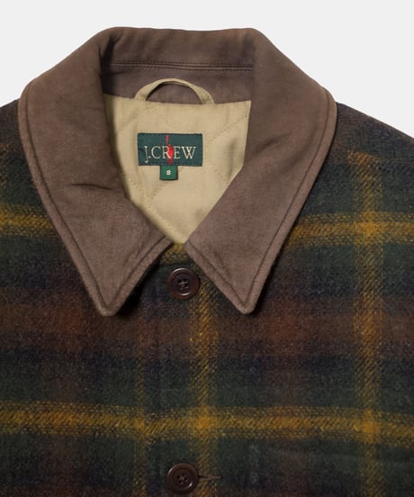 90's J.Crew Tartan Check Wool Coat S