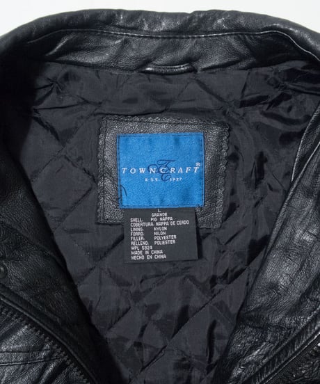80~90's Towncraft Leather Jacket L