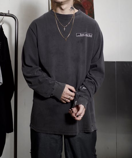 90's ...Lost Enterprises "Lost Sucks Anime Babe" L/S Boro T-shirts