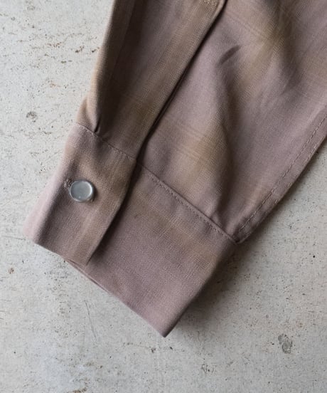 60's Da Vinci Shadow Check Shirts M