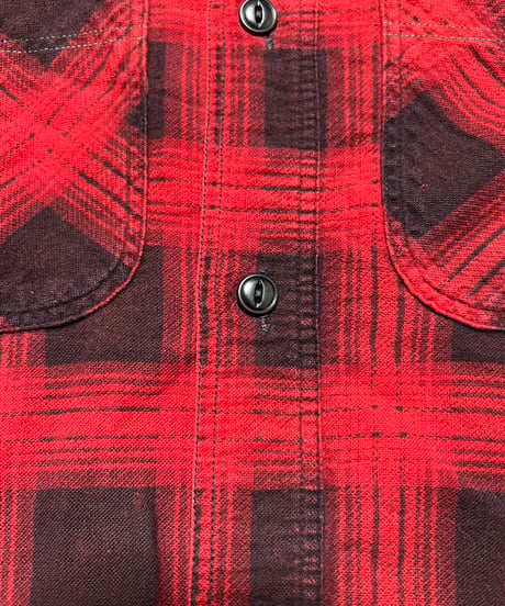 60's RED RAM Print Flannel Shirts