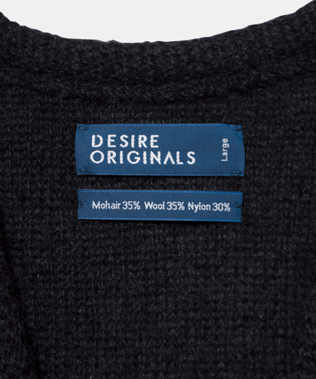 DESIRE ORIGINALS Mohair Cardigan "Black"
