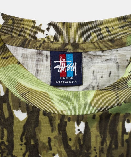 90's Stussy Realtree Patterned S/S T-shirts L