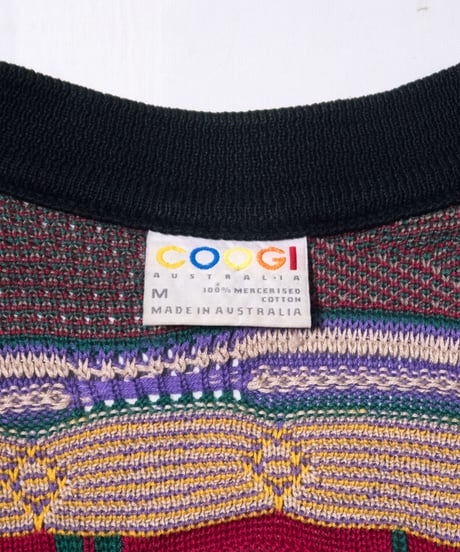 90's COOGI 3D Kint Cardigan M