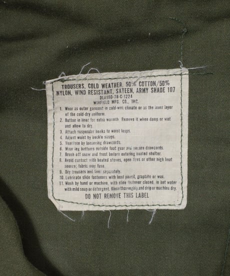 '78 US ARMY M-65 Cargo Pants M