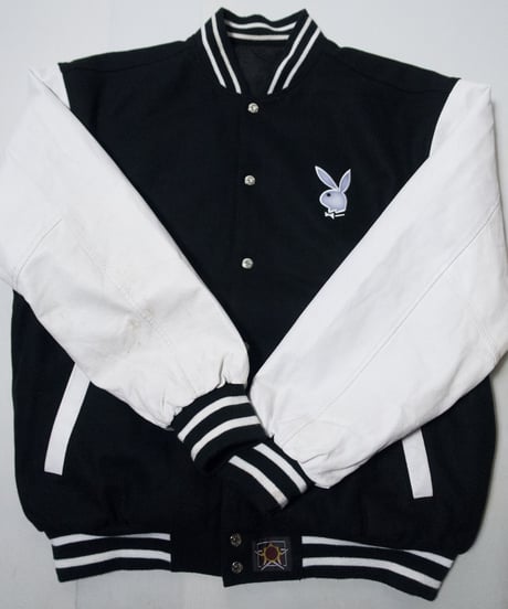 90's Playboy Reversible Varsity Jacket L