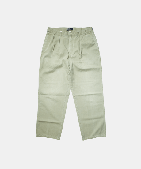 90's Ralph Lauren Cotton 2Tuck Trousers 35×32