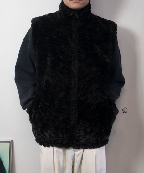 90's Duffel Faux Fur Vest S