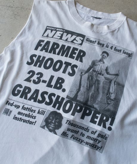 90's Tabloid "Farmer Shoots 23-LB. Grasshopper !"