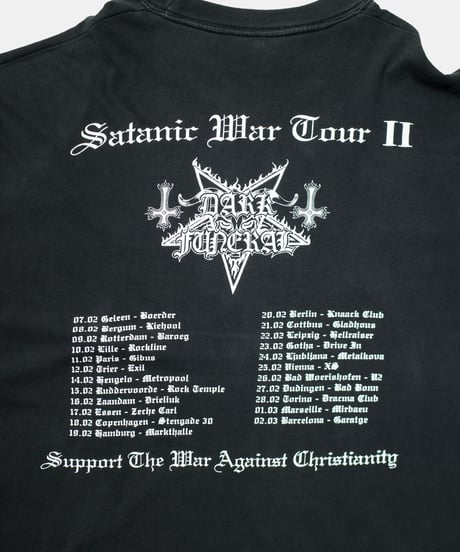 90's Dark Funeral "Satanic War Tour Ⅱ" L/S T-shirts