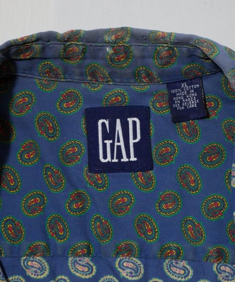 90's GAP Paisley Patterned S/S Shirts XL
