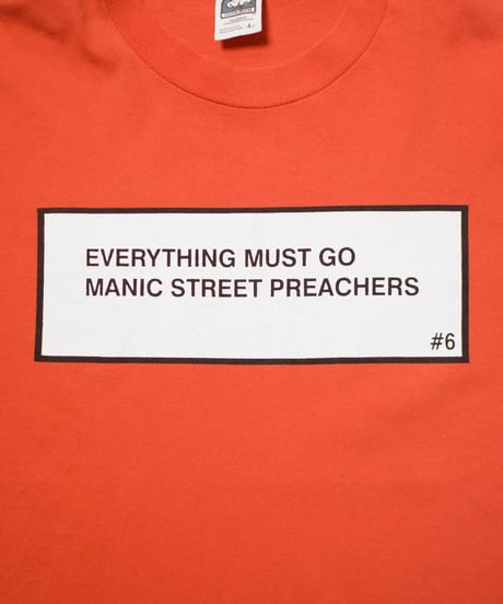90's Manic Street Preachers "Everything Must Go" S/S T-shirts L