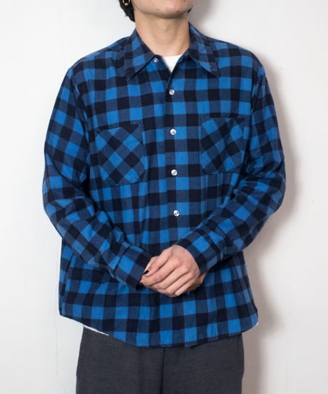 60-70's Donlin Print Flannel Shirts L