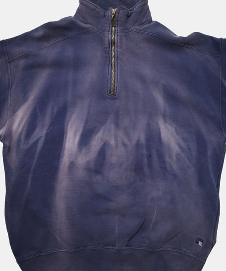 80-90's Russell Sun Faded Half Zip Pullover XL