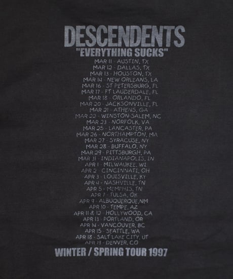 97's DESCENDENTS L/S T-shirts "Everything Sucks Winter/Spring Tour" L