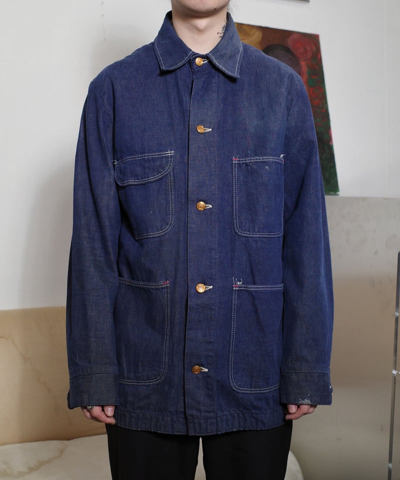 週末価格❗️BLUE BELL デニムカバーオール サイズ40 70-80's Bluebell Denim Coverall 40 | DESIRE OFF