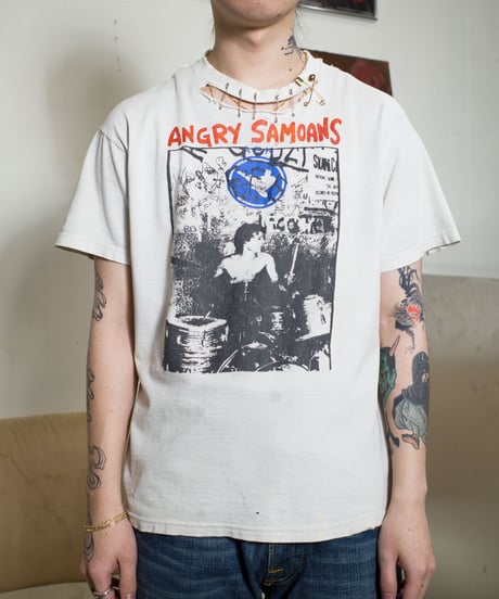 90's Angry Samoans S/S Boro Customized T-shirts XL