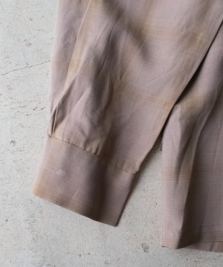 60's Da Vinci Shadow Check Shirts M