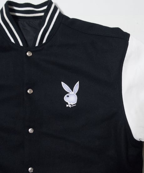 90's Playboy Reversible Varsity Jacket L