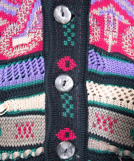 90's COOGI 3D Kint Cardigan M
