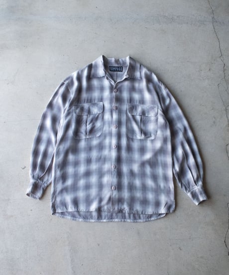90's RAMPAGE Rayon Ombre Check Shirts