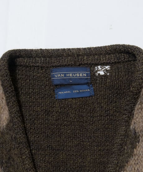 60's Van Heusen Mohair Cardigan L